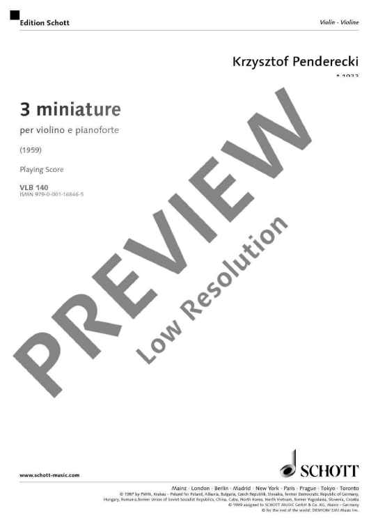 3 Miniatures - Performance Score