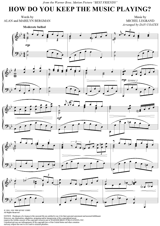 How Do You Keep the Music Playing?