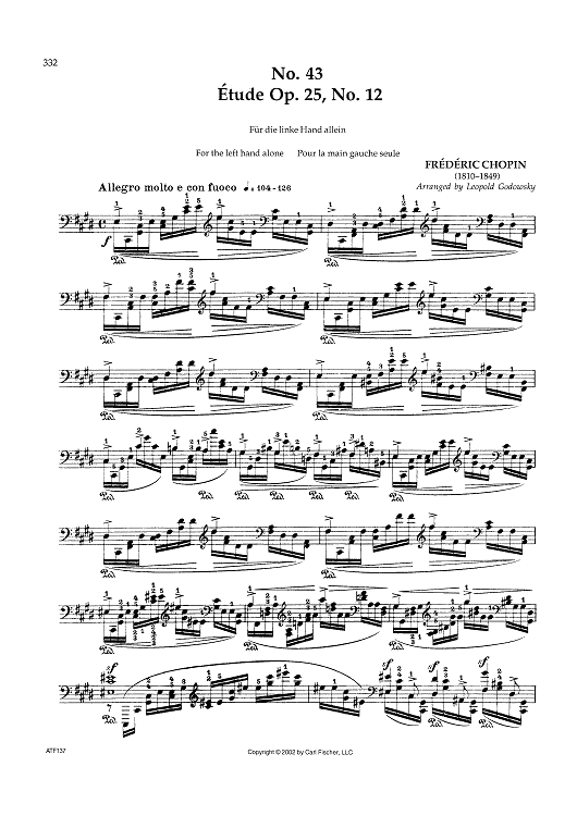 No. 43 - Étude Op. 25, No. 12