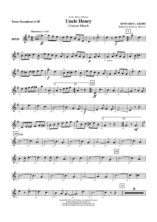 Uncle Henry - Tenor Sax