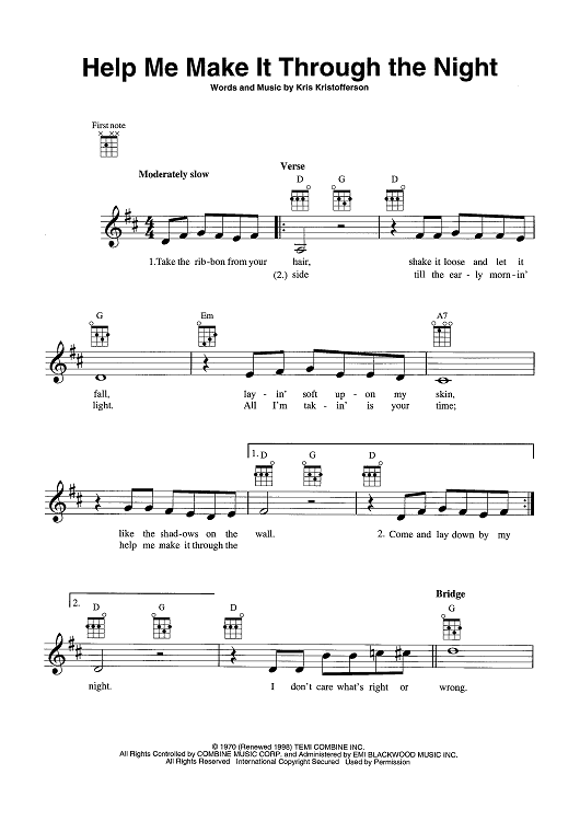 Help Me Make It Through the Night