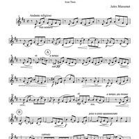 Meditation - from Thais - Part 2 Flute, Oboe or Violin