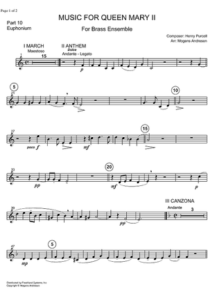 Music for Queen Mary II - Euphonium