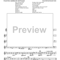 Ola, o che bon eccho! - Choir 2, Horn in F (subst. for Tpt. 2)