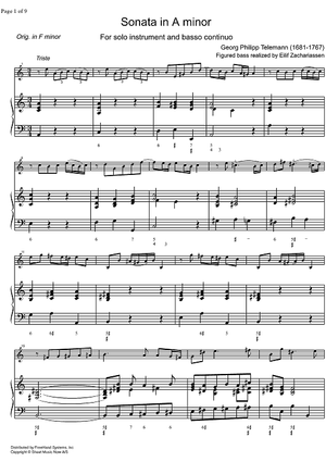 Sonata a minor - Score