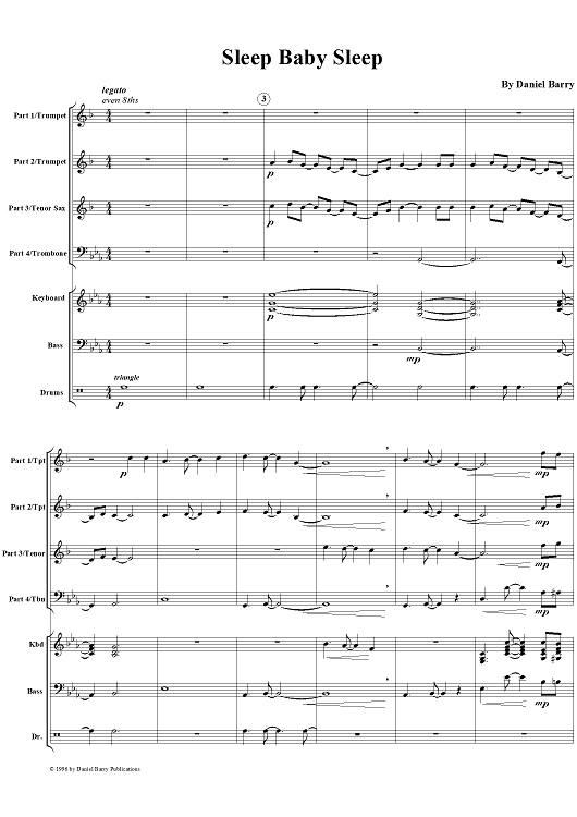 Sleep Baby Sleep - Full Score