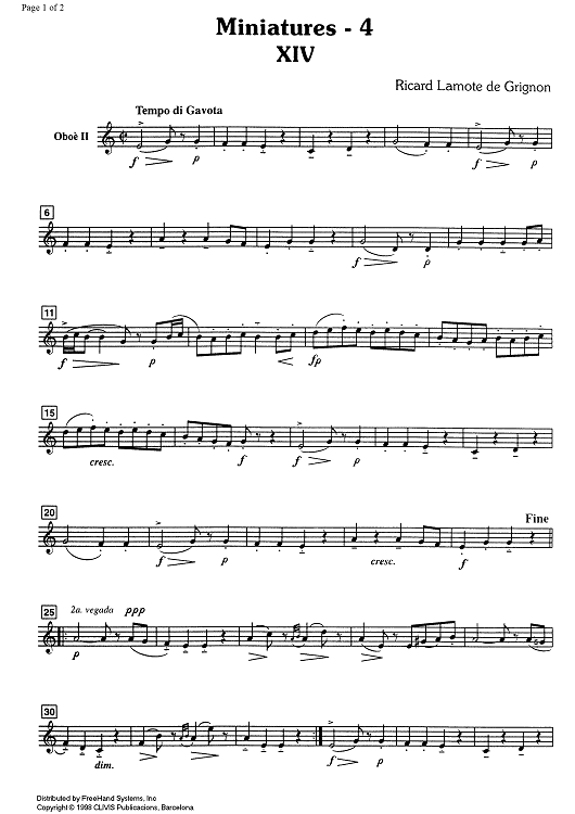 Miniatura No.14 - Oboe 2