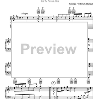 Bourree, La Rejouissance & Menuet from The Fireworks Music - Keyboard or Guitar