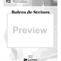 Bolero de Strings for String Orchestra and Latin Percussion - Score