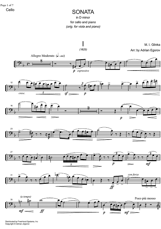 Sonata in D minor - Cello