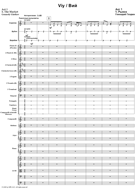 Viy. Act 1. The Market