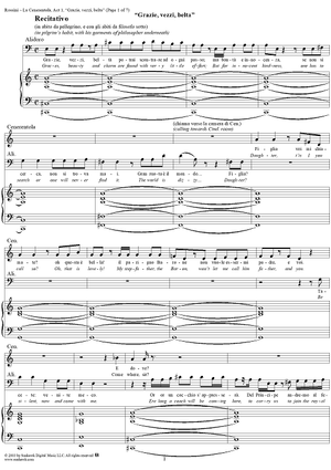 La Cenerentola, Act 1, Recitative and Aria - Alidoro - Vocal