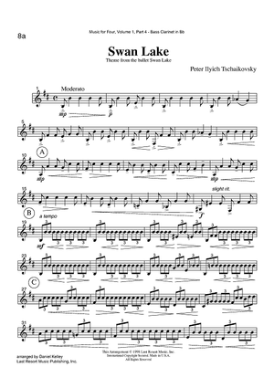 Swan Lake - Theme from the ballet Swan Lake - Part 4 Bass Clarinet in Bb