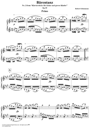 Bärentanz, No. 2 from "12 Klavierstücke für kleine und grosse Kinder" (Op. 85)