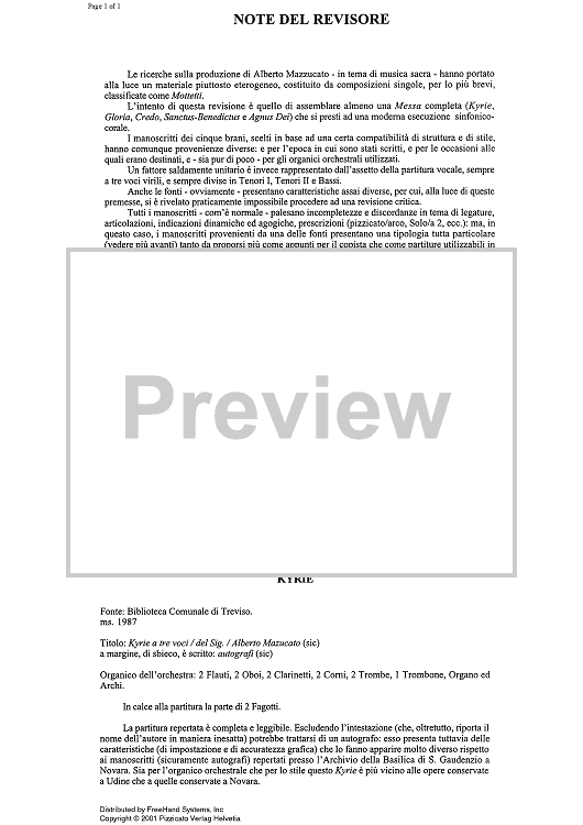 Messa Solenne - Preface