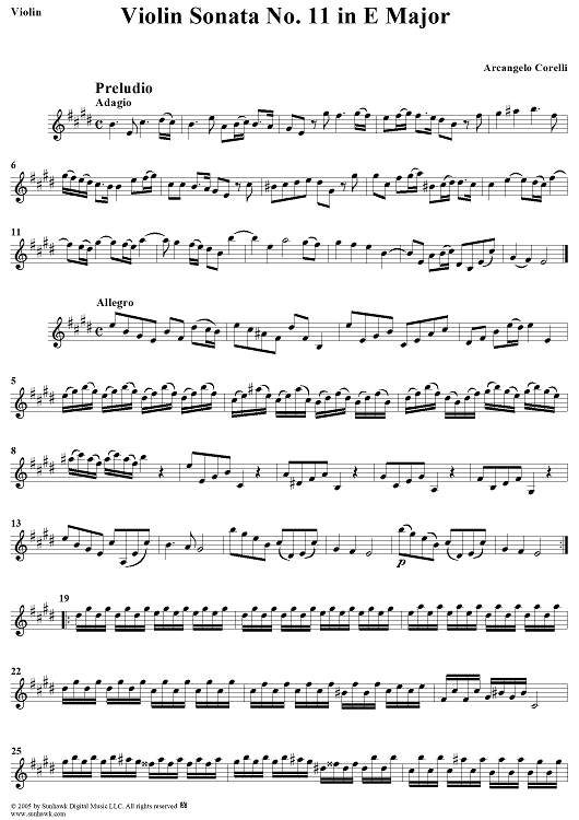 Violin Sonata No. 11 - Violin