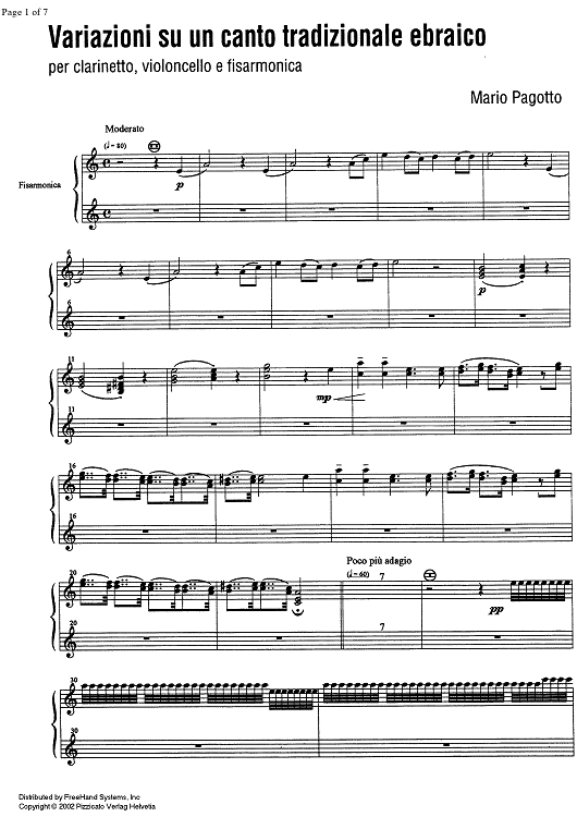 Variazioni su un acatno tradizionale ebraico - Accordion