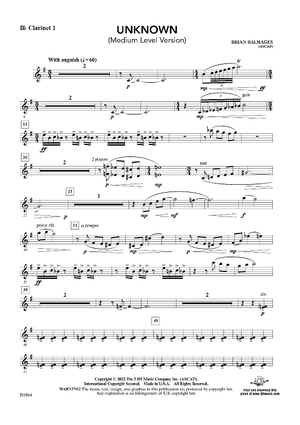 Unknown (Medium Level Version) - Bb Clarinet 1
