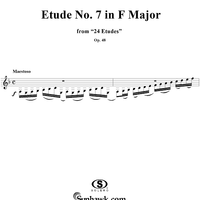 Etude No. 7 in F major - From "24 Etudes"  Op. 48