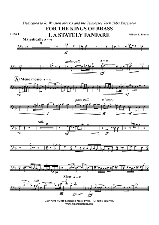 For the Kings of Brass - Tuba 1