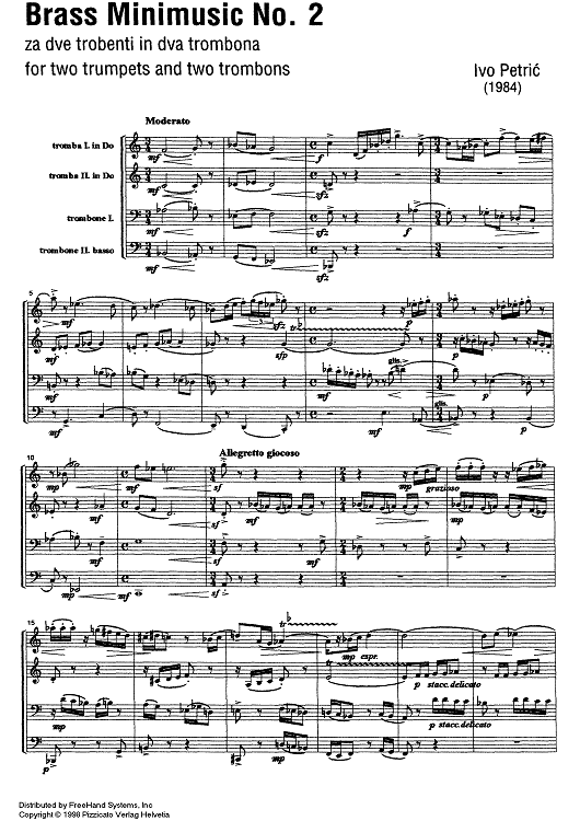 Brass Minimusic No. 2 - Score