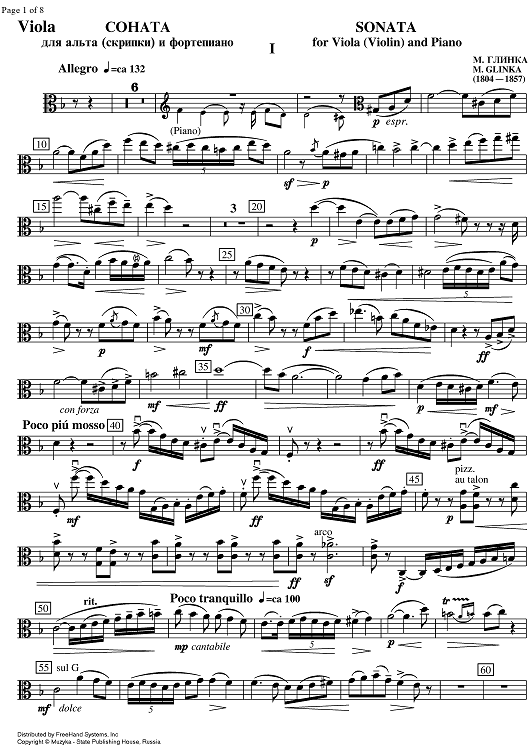 Sonata d minor - Viola