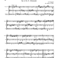 Concerto Grosso, Op. 6, No. 8 - Allemande - Score