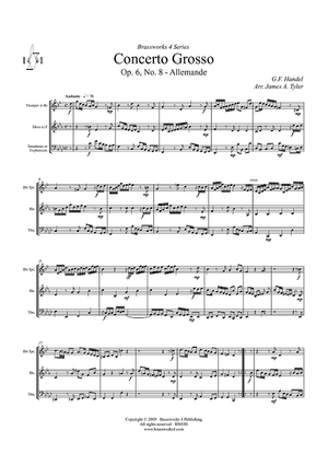 Concerto Grosso, Op. 6, No. 8 - Allemande - Score