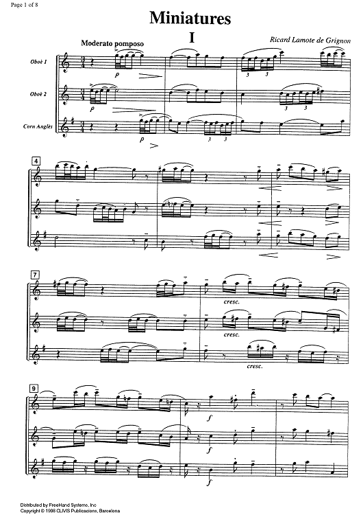 Miniatures Vol. 3 - Score