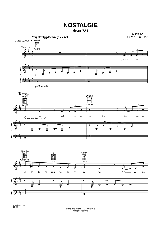 NOSTALGIE (from “O”)