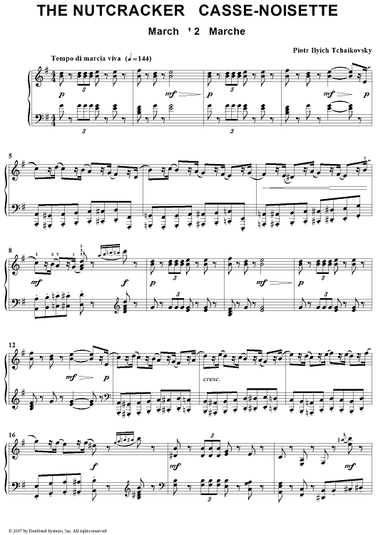 The Nutcracker. Scene No. 2. March