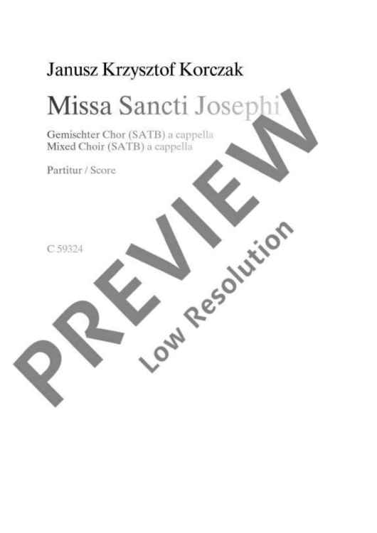Missa Sancti Josephi - Choral Score