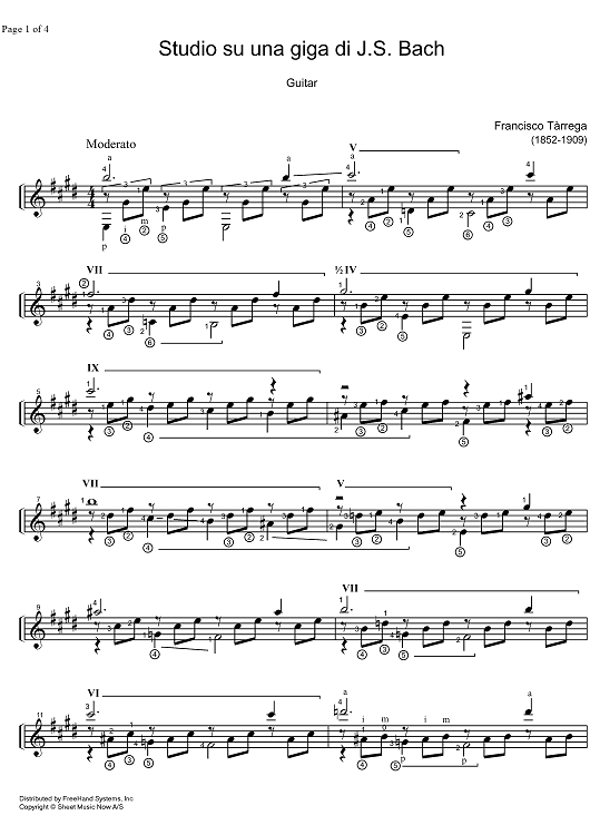 Studio su una giga di J.S. Bach