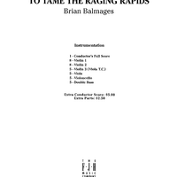 To Tame The Raging Rapids - Score Cover