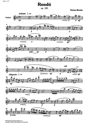 Rondó (Rondo) Op. 100 - Violin 1