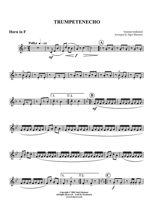 Trumpetenecho - Horn in F