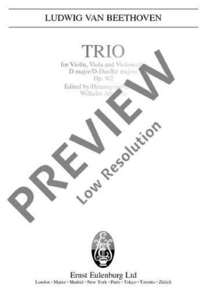 String Trio D major - Full Score