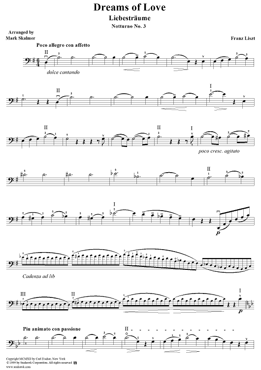Liebesträume, Notturno No. 3 - Cello