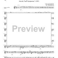 Sonata pian' e forte - from the "Sacre Symphoniae" (1597) - Cornet 1 in Bb Choir I