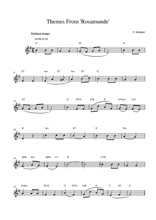 Themes From Rosamunde