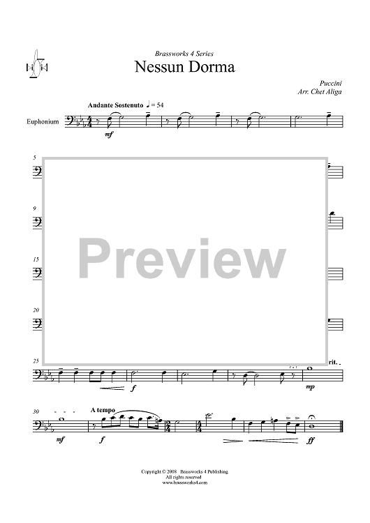 Nessun Dorma - Euphonium