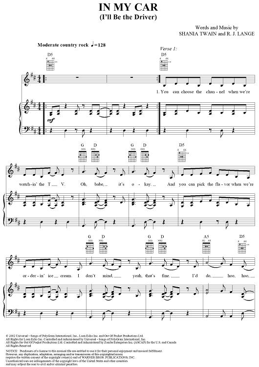 In My Car (I'll Be the Driver)