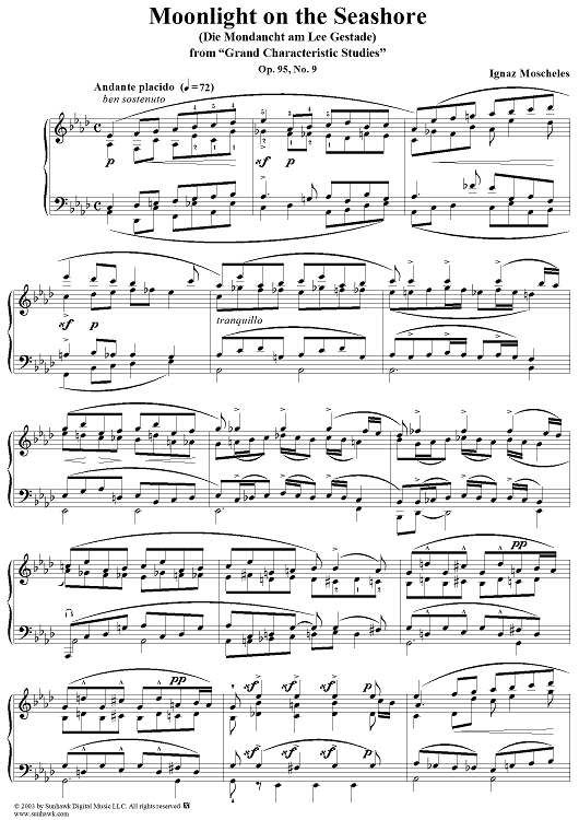 Moonlight on the Seashore, Op. 95, No. 9