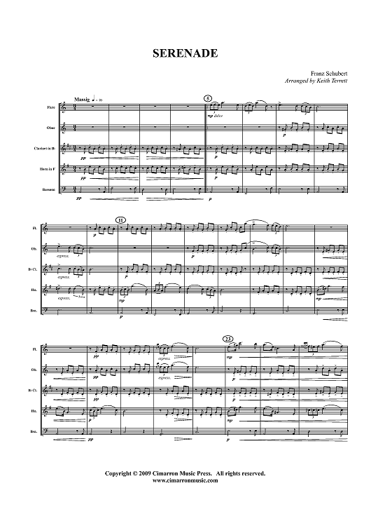 Serenade - Score