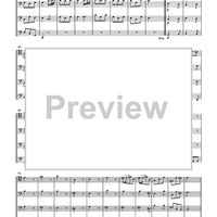 Water Music Selections for Trombone Quartet - Score