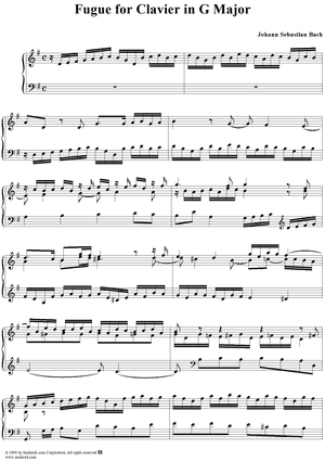 Fugue in G Major, BWV957
