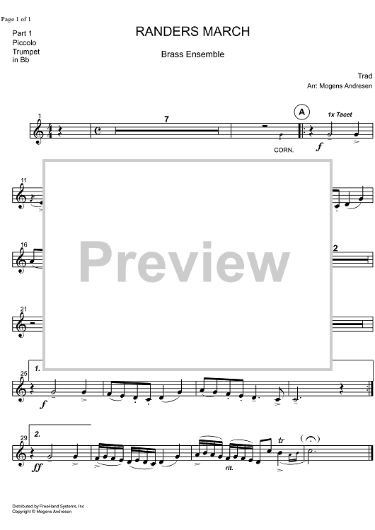 Randers March - Piccolo Trumpet