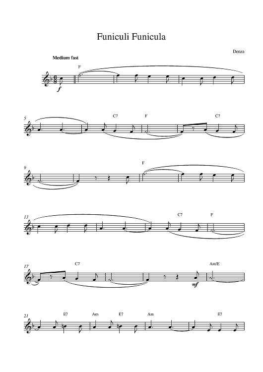 Funiculi Funicula (Top Line)