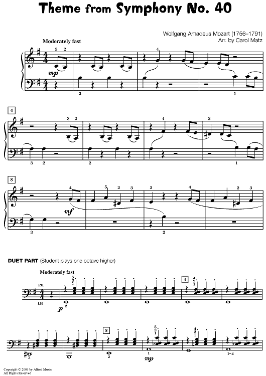 Theme from Symphony No. 40