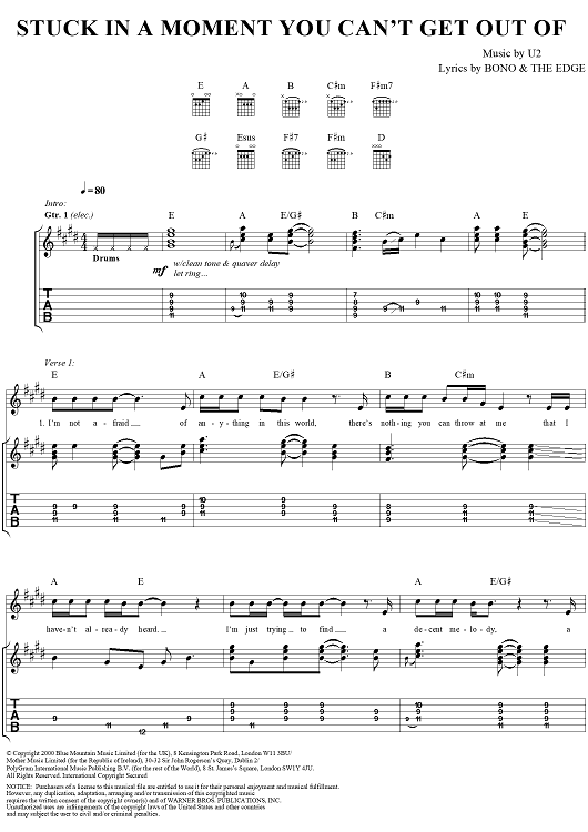 Stuck in a Moment You Can't Get Out Of